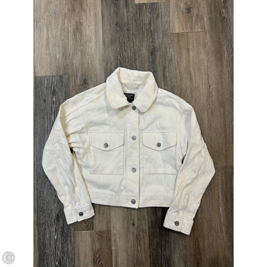 -Jacket Other By Abercrombie And Fitch In Cream, Size: M