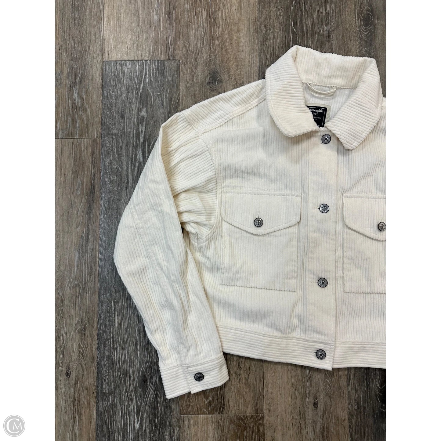 -Jacket Other By Abercrombie And Fitch In Cream, Size: M
