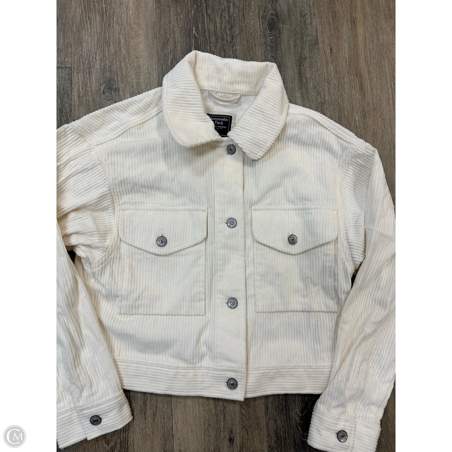 -Jacket Other By Abercrombie And Fitch In Cream, Size: M