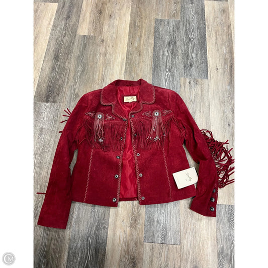 Jacket Leather By Scully In Red, Size: Xxl