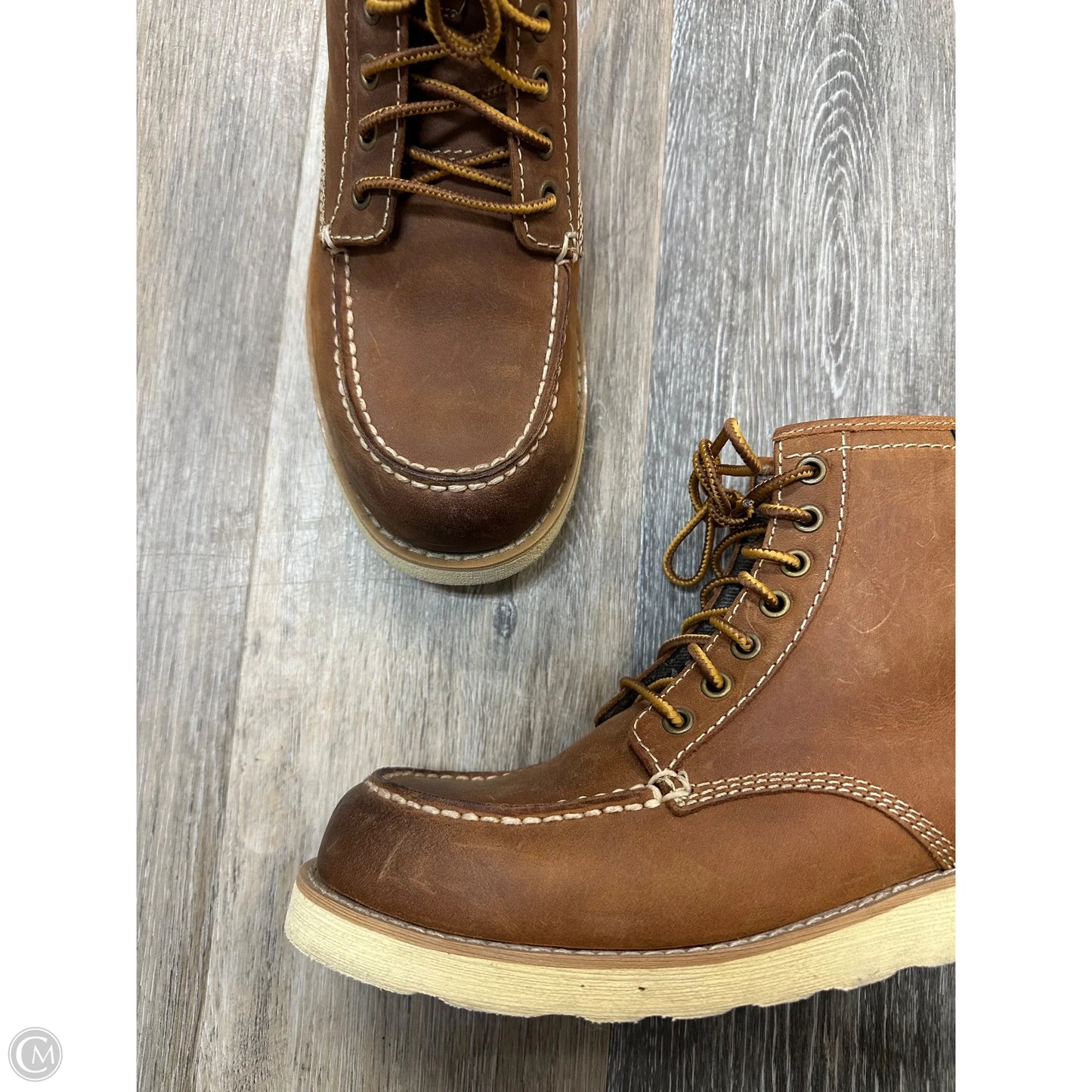 Boots Ankle Flats By Eastland In Tan, Size: 9