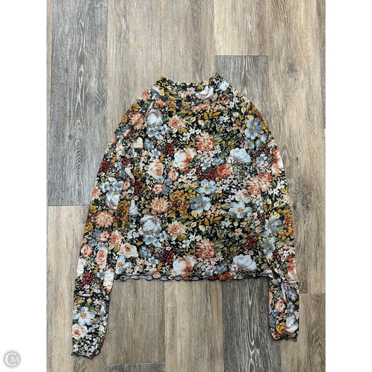Top Long Sleeve By Promesa In Floral Print, Size: L