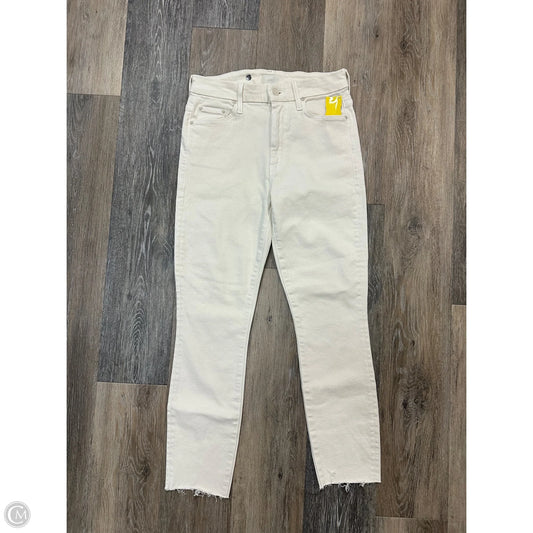 Jeans Skinny By Mother In Cream Denim, Size: 4/27