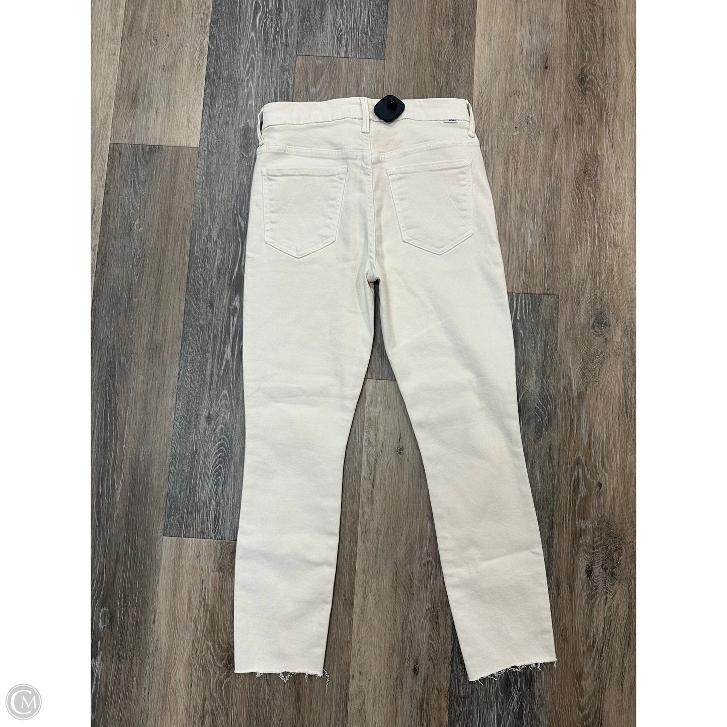 Jeans Skinny By Mother In Cream Denim, Size: 4/27