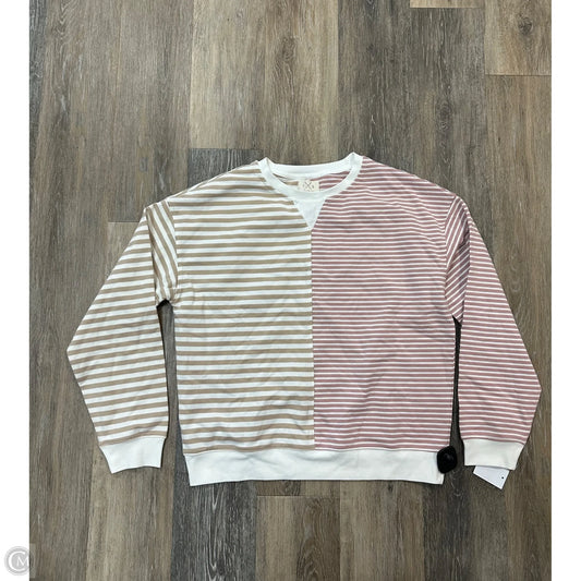 Top Long Sleeve By Thread And Supply In Striped Pattern, Size: M
