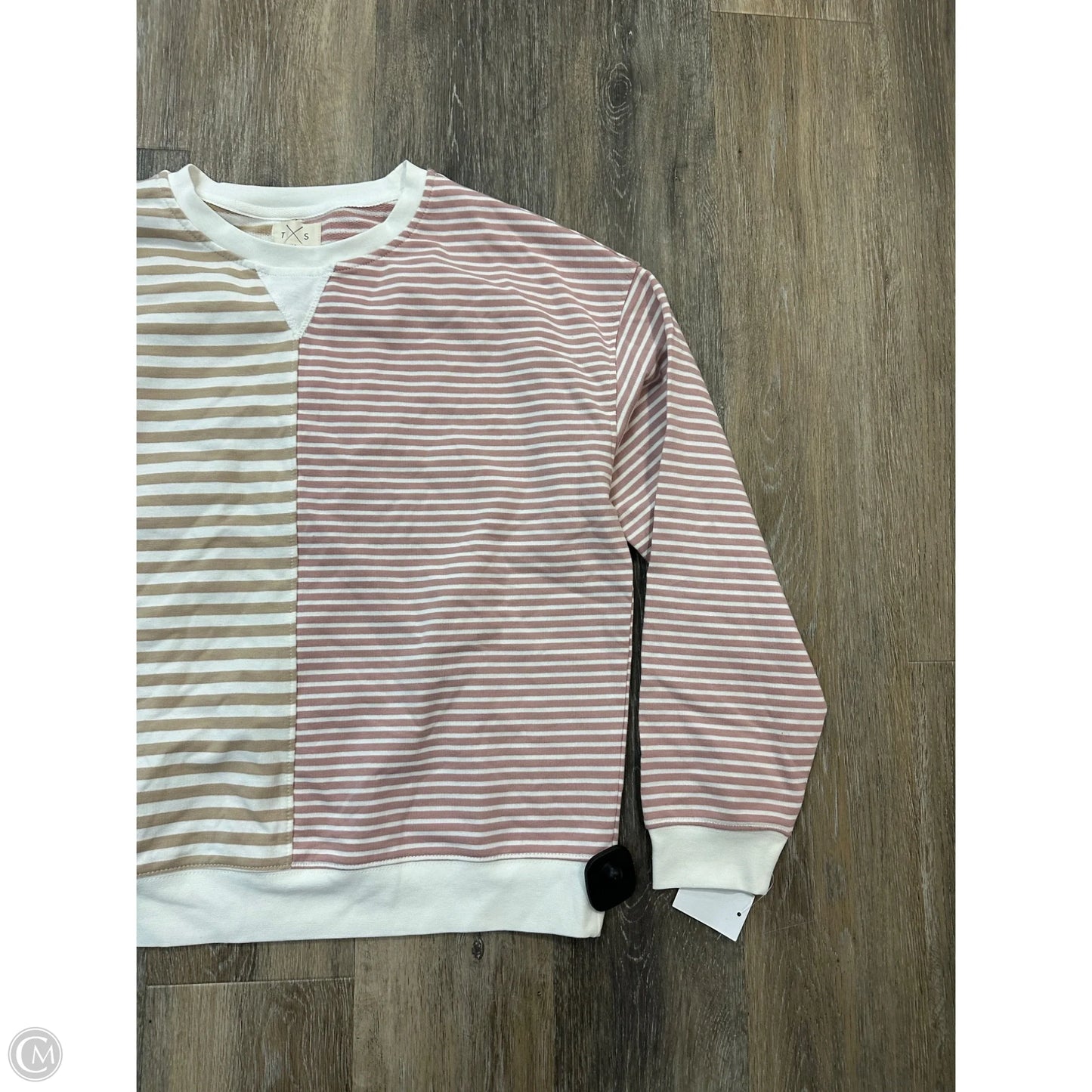 Top Long Sleeve By Thread And Supply In Striped Pattern, Size: M