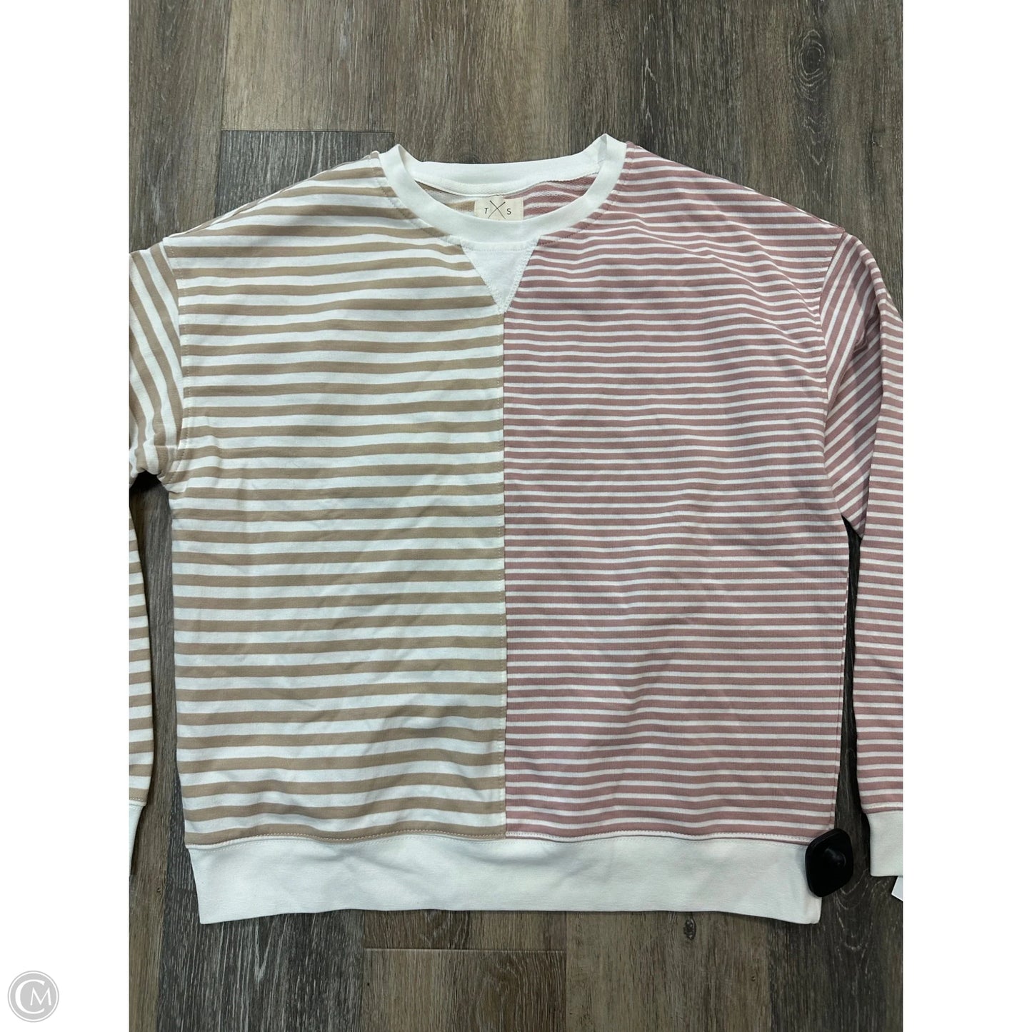 Top Long Sleeve By Thread And Supply In Striped Pattern, Size: M