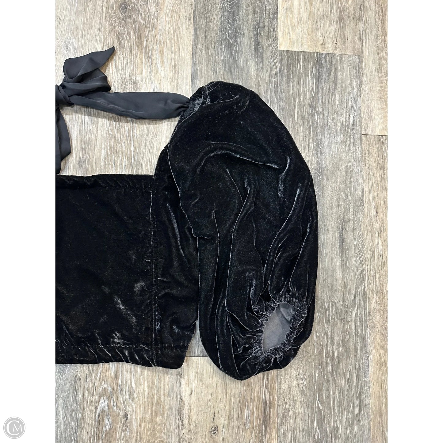 -Blouse Long Sleeve By Free People In Black, Size: S
