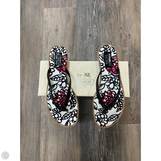 Sandals Designer By Coach In Multi-colored, Size: 7
