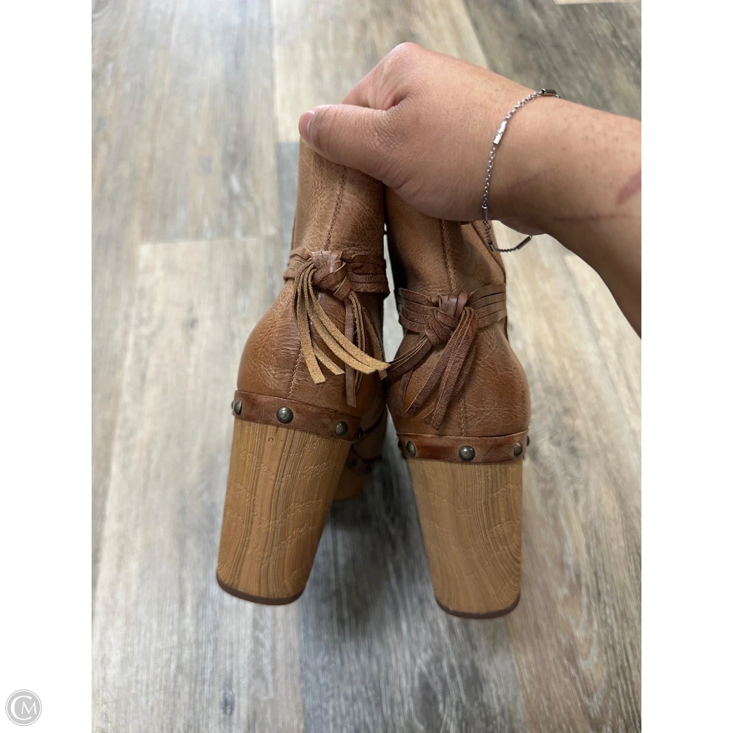 Boots Ankle Heels By Kork Ease In Tan, Size: 9