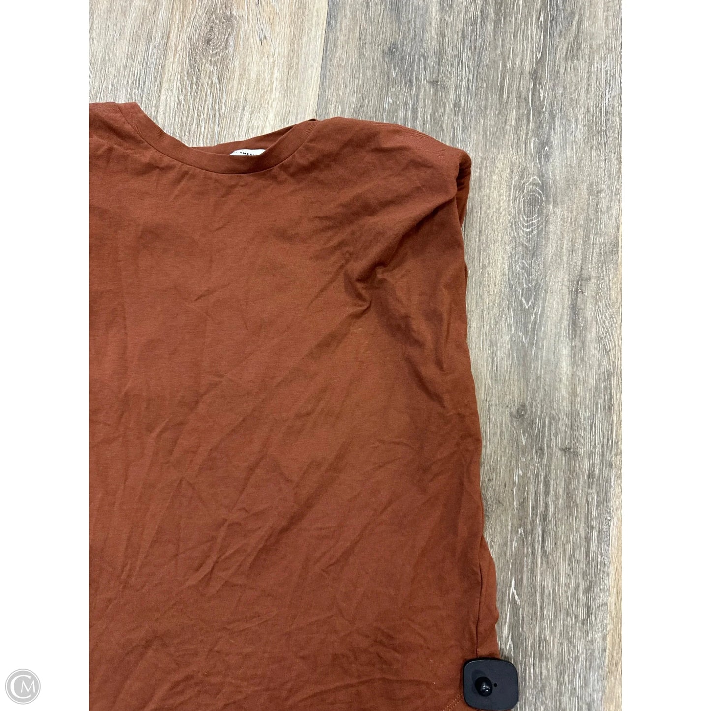 Top Short Sleeve By Good American In Tan, Size: L