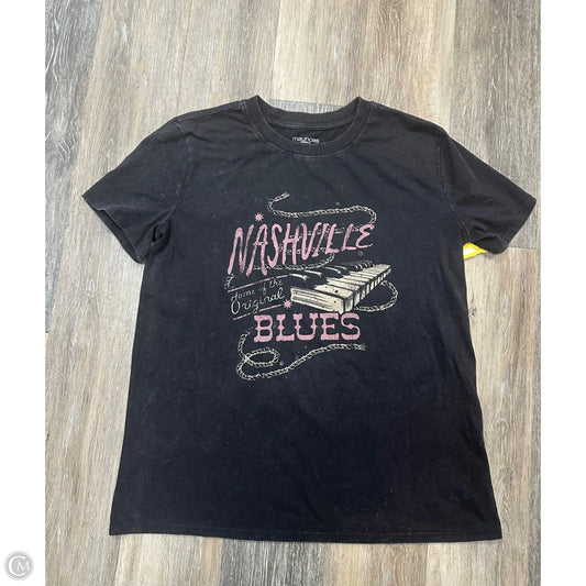 Top Short Sleeve By Maurices In Black, Size: S