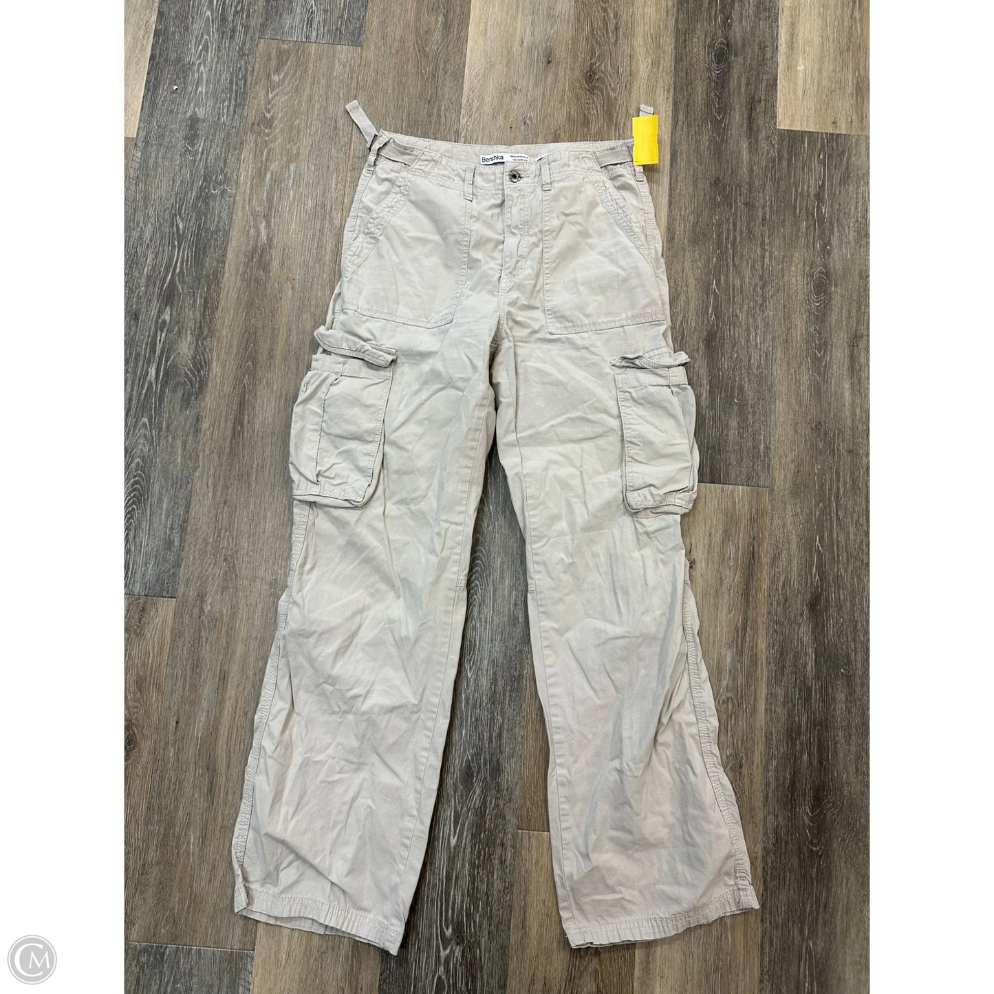 Pants Cargo & Utility By Bershka In Cream, Size: 8