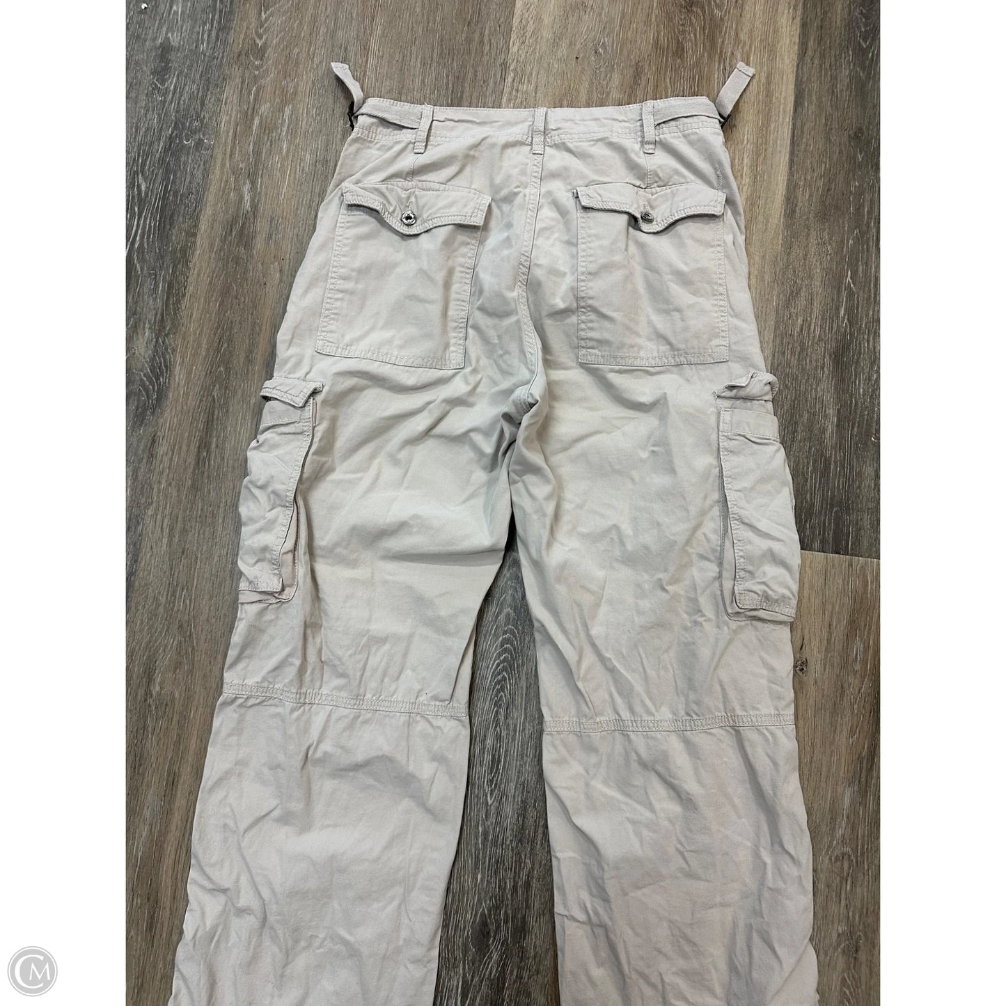 Pants Cargo & Utility By Bershka In Cream, Size: 8