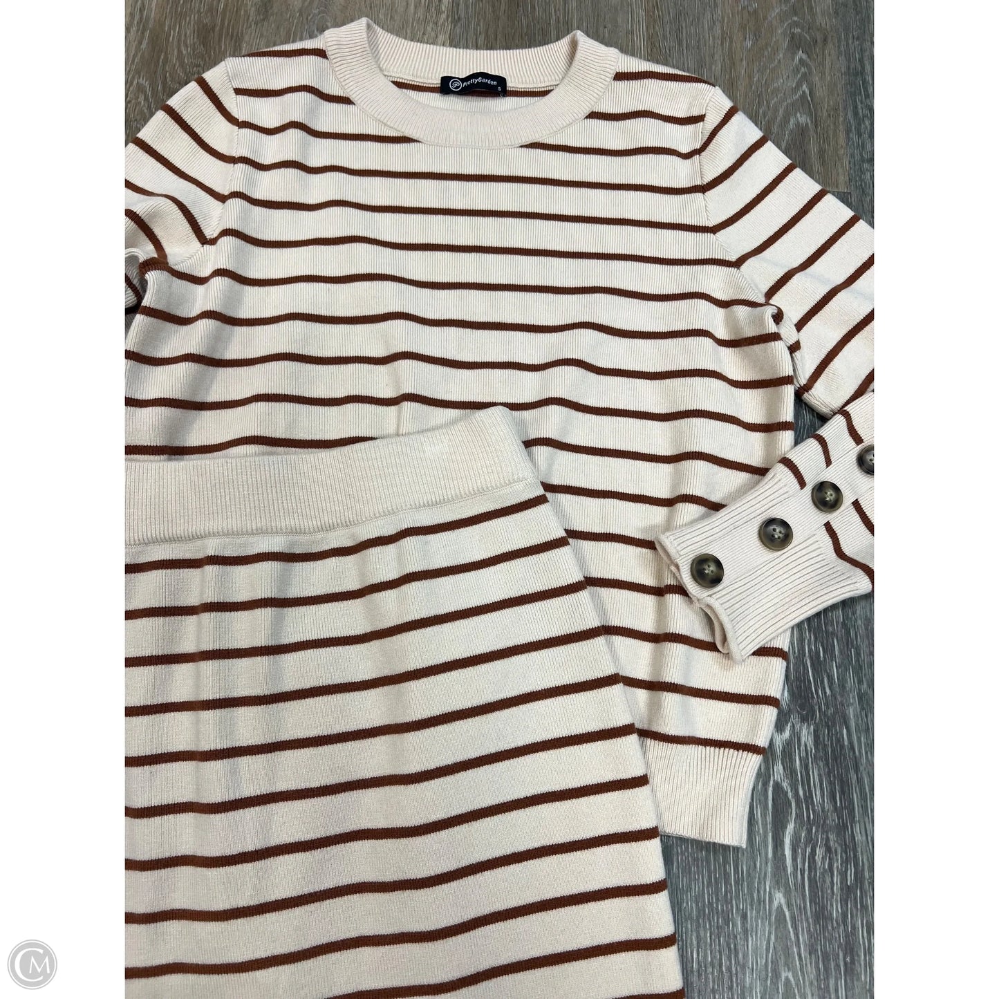 Skirt Set 2pc By Prettygarden In Striped Pattern, Size: S