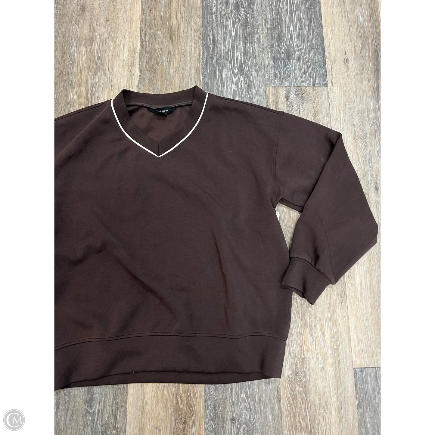 Sweatshirt Collar By Rae Mode In Brown, Size: S