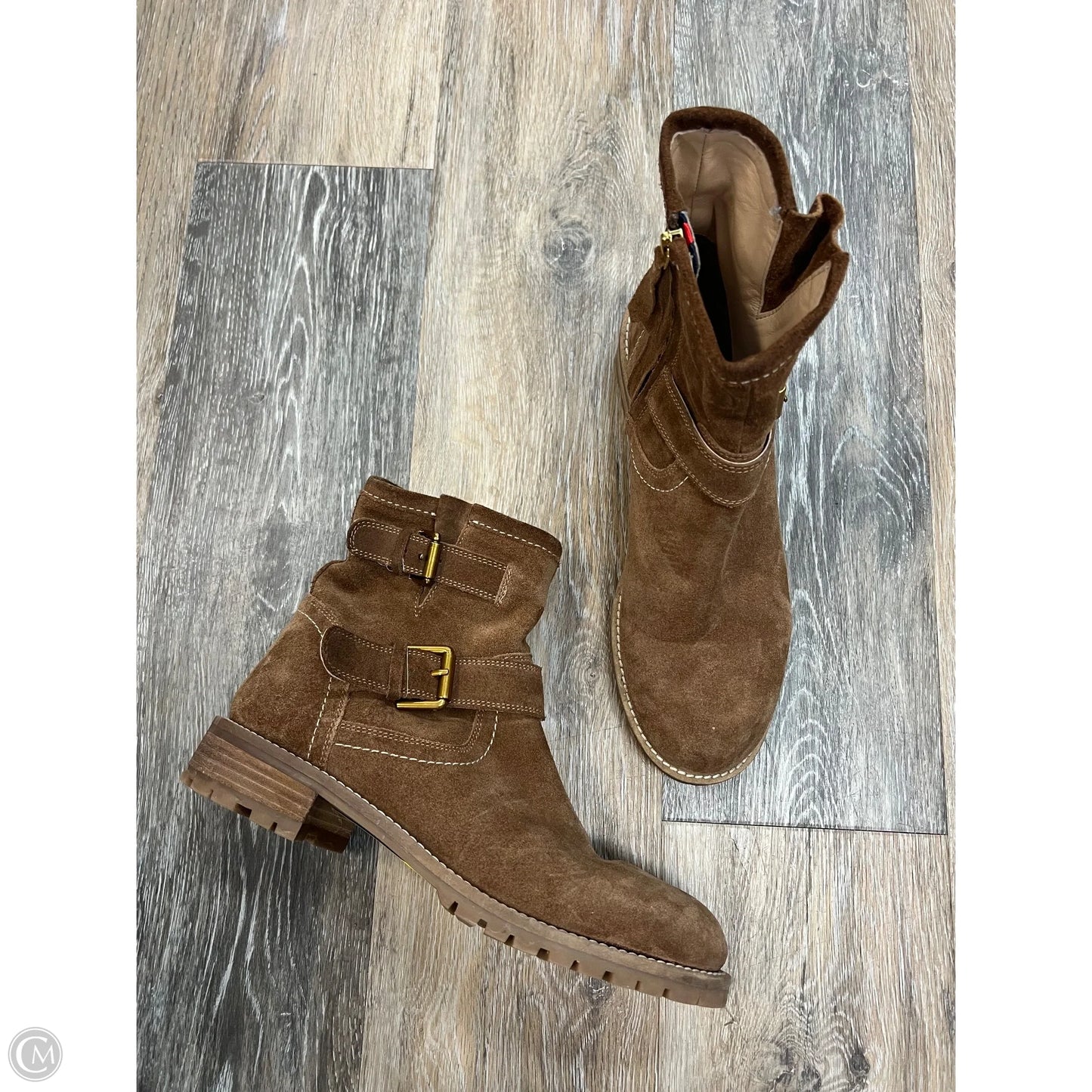 Boots Ankle Flats By Boden In Tan, Size: 9