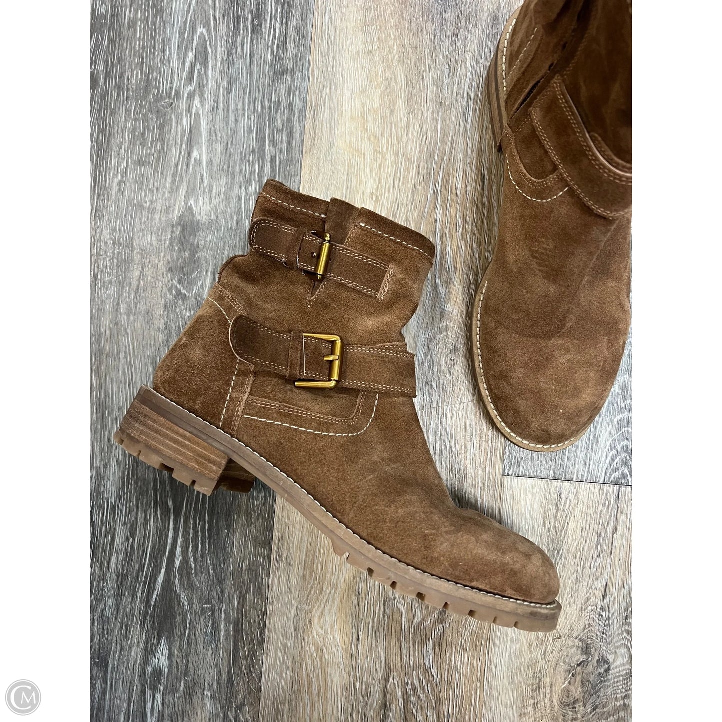 Boots Ankle Flats By Boden In Tan, Size: 9