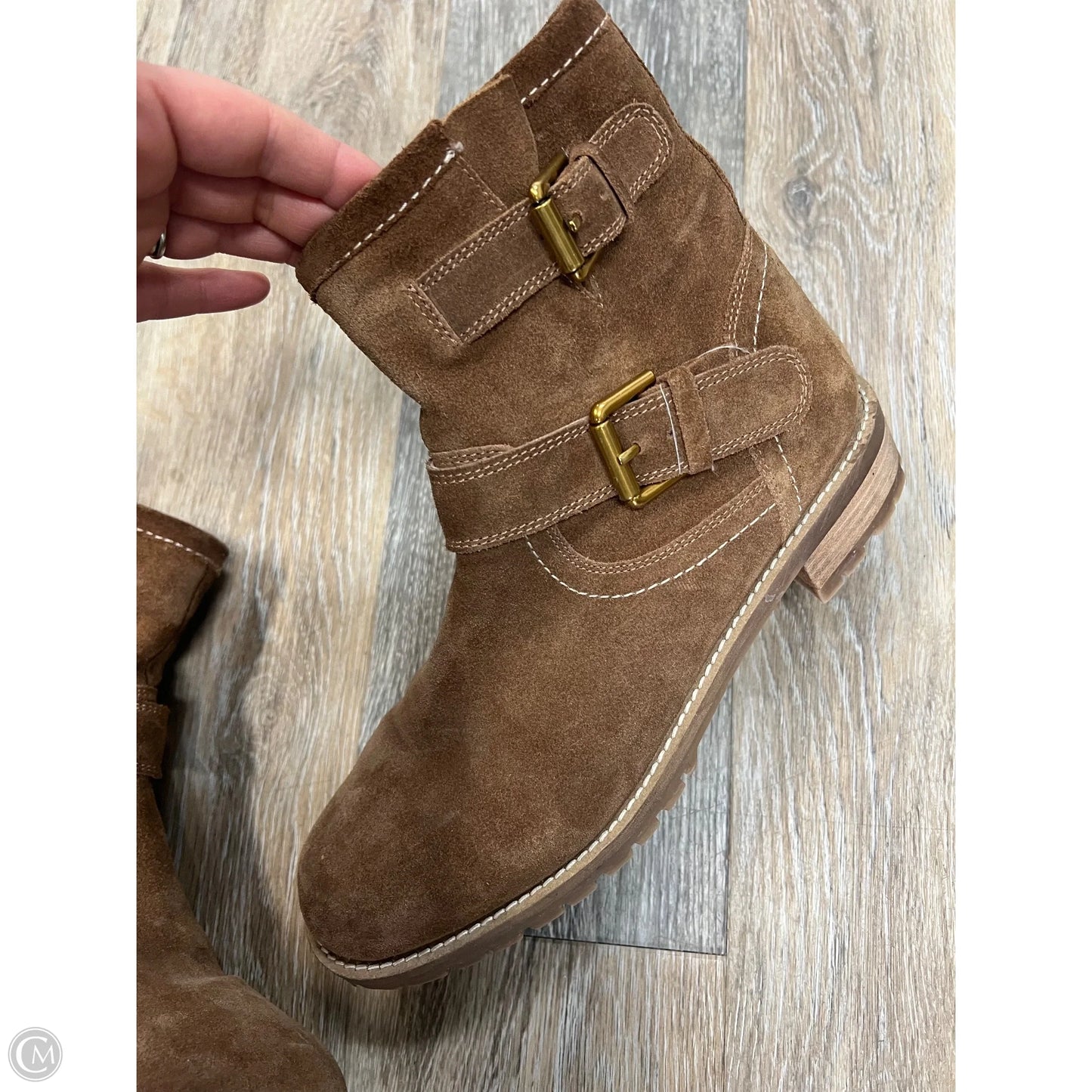 Boots Ankle Flats By Boden In Tan, Size: 9