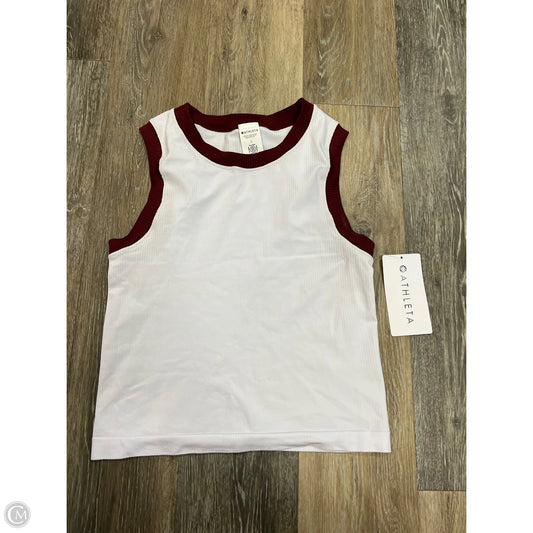 Athletic Tank Top By Athleta In Red & White, Size: L