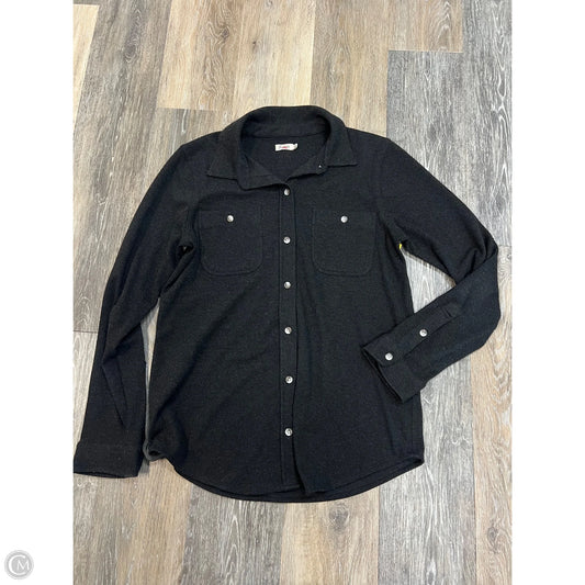 Jacket Shirt By Faherty In Black, Size: S