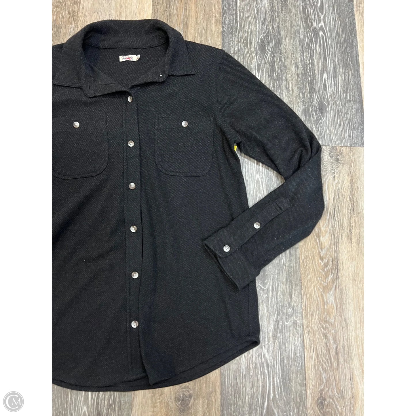 Jacket Shirt By Faherty In Black, Size: S