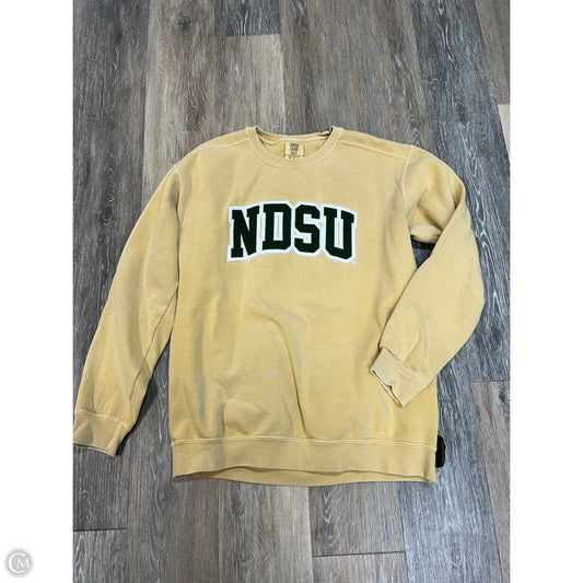 Athletic Sweatshirt Crewneck By Comfort Colors In Yellow, Size: M