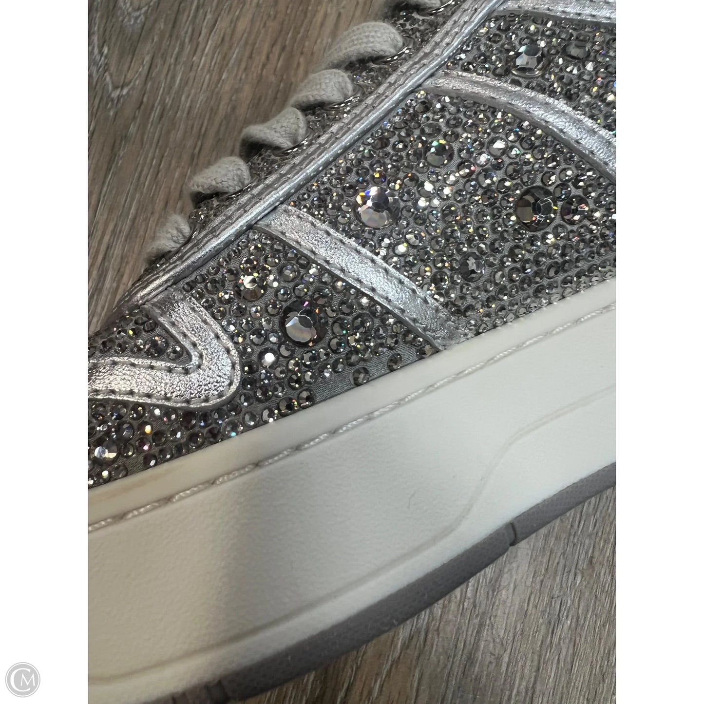 Shoes Luxury Designer By Jimmy Choo In Silver, Size: 6 (36)