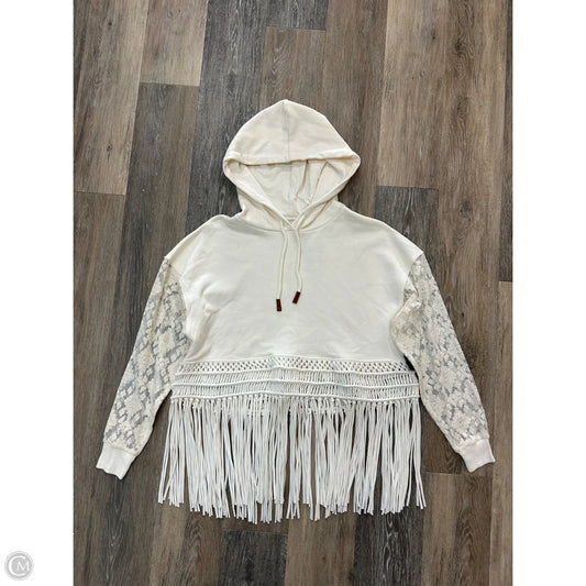 Sweatshirt Hoodie By Desigual In Cream, Size: S