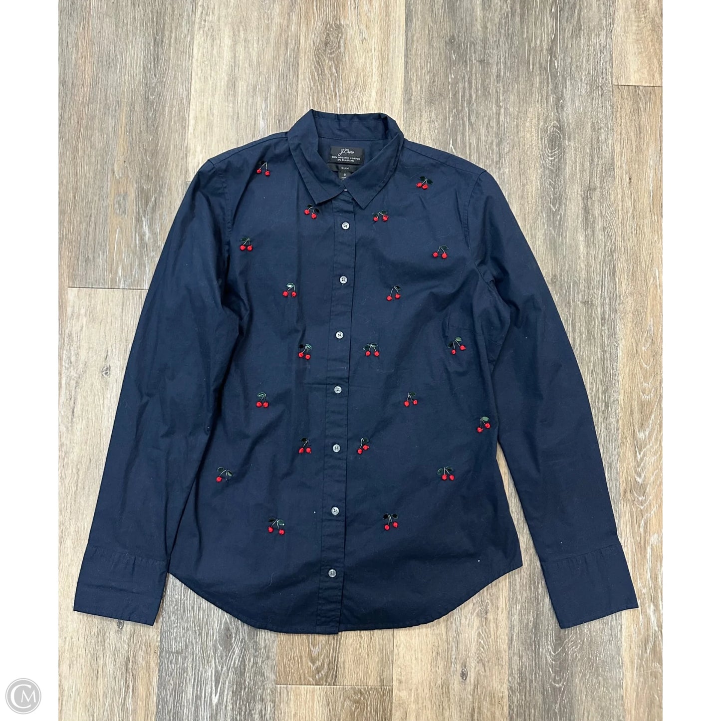 Blouse Long Sleeve By J. Crew In Navy, Size: 8
