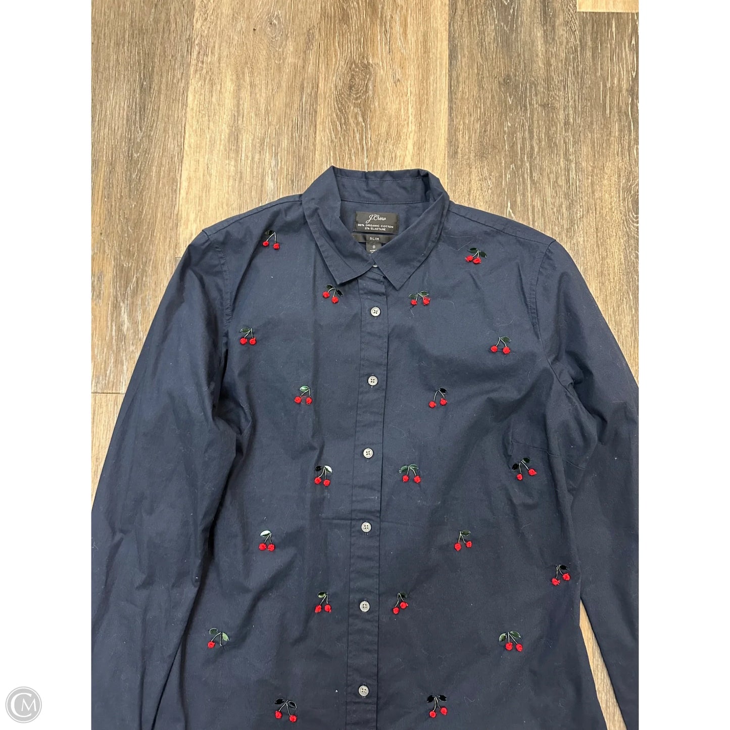 Blouse Long Sleeve By J. Crew In Navy, Size: 8