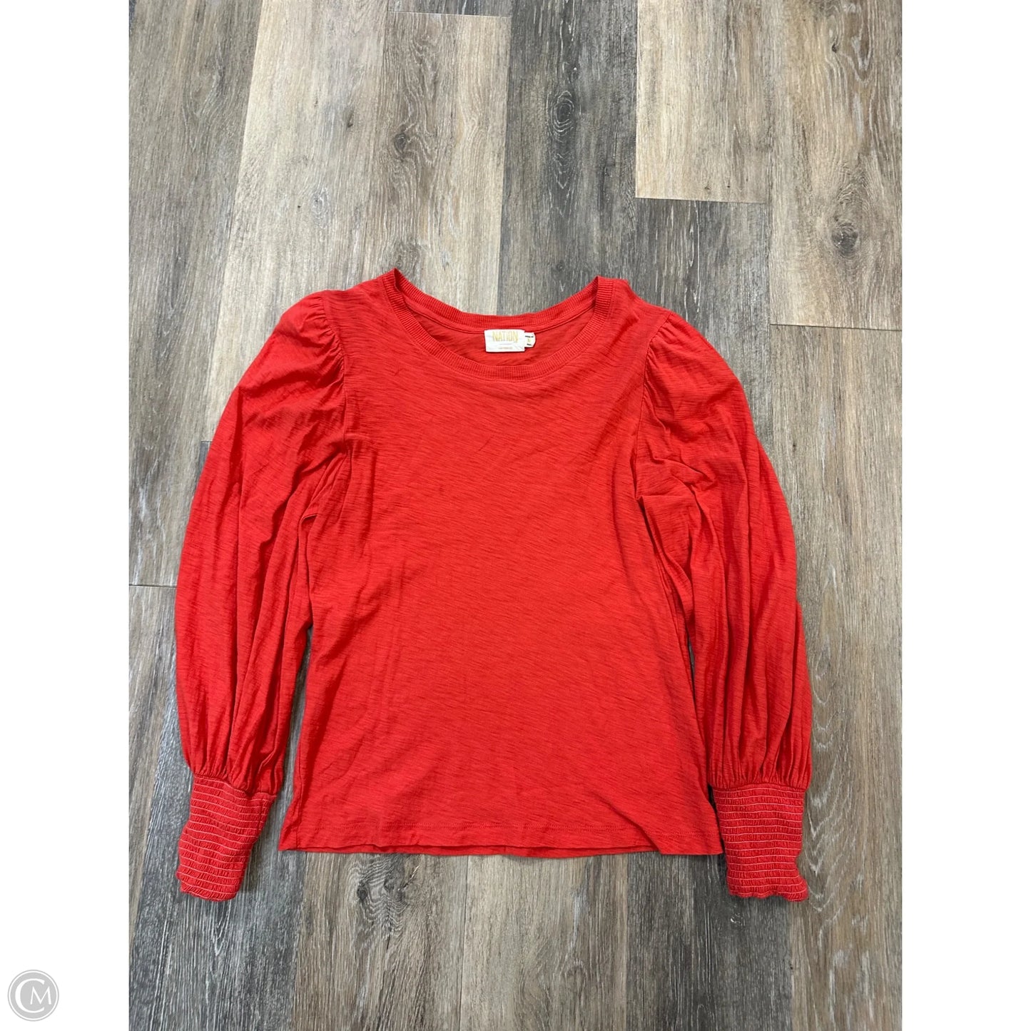 Top Long Sleeve By Nation Ltd In Red, Size: M