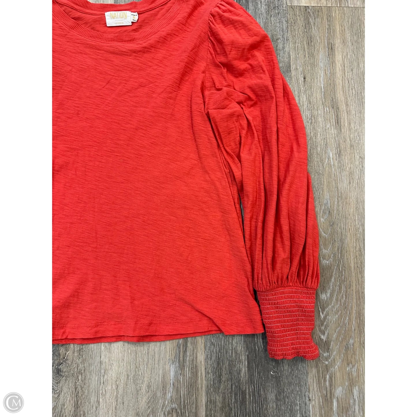 Top Long Sleeve By Nation Ltd In Red, Size: M