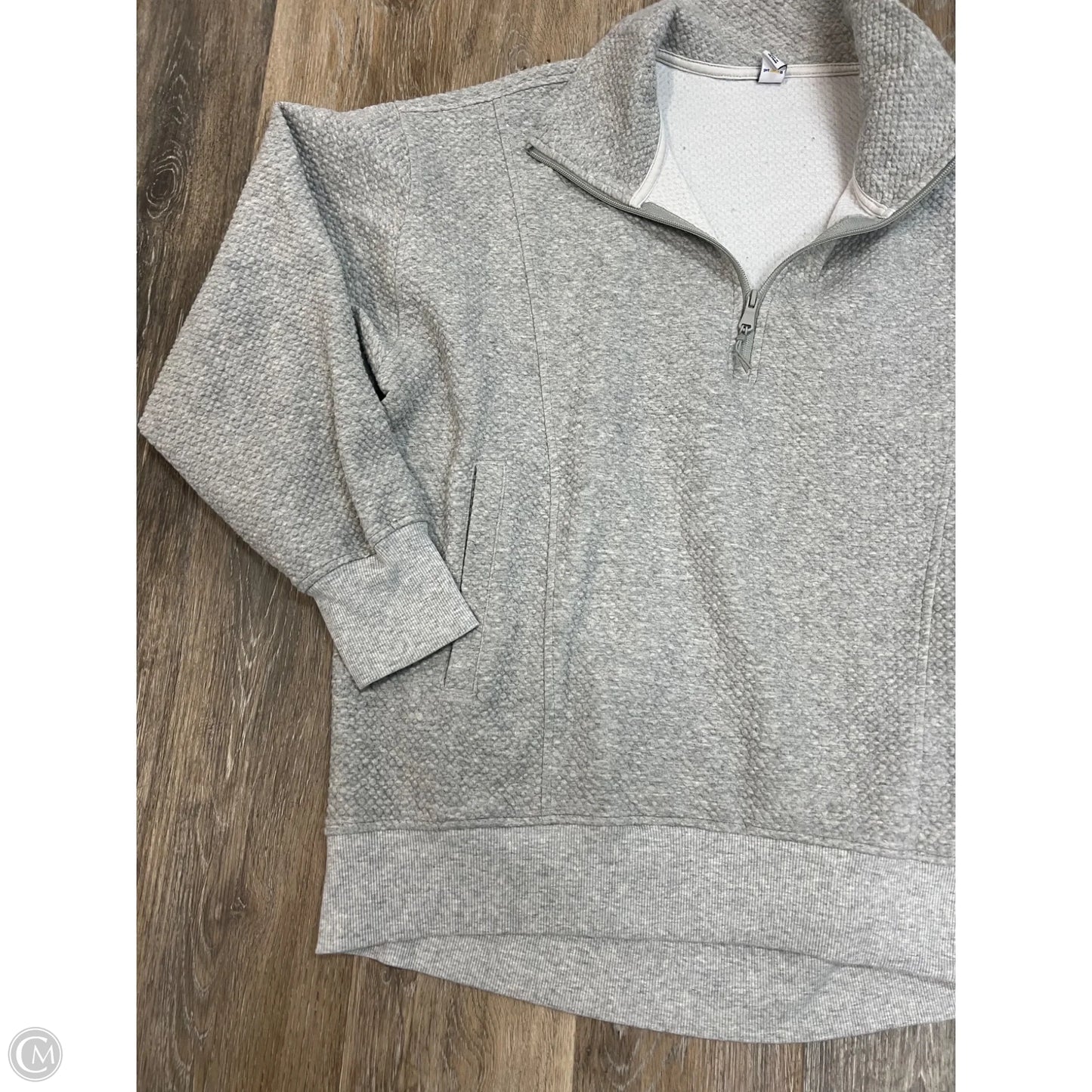 Athletic Sweatshirt Collar By Old Navy In Grey, Size: L
