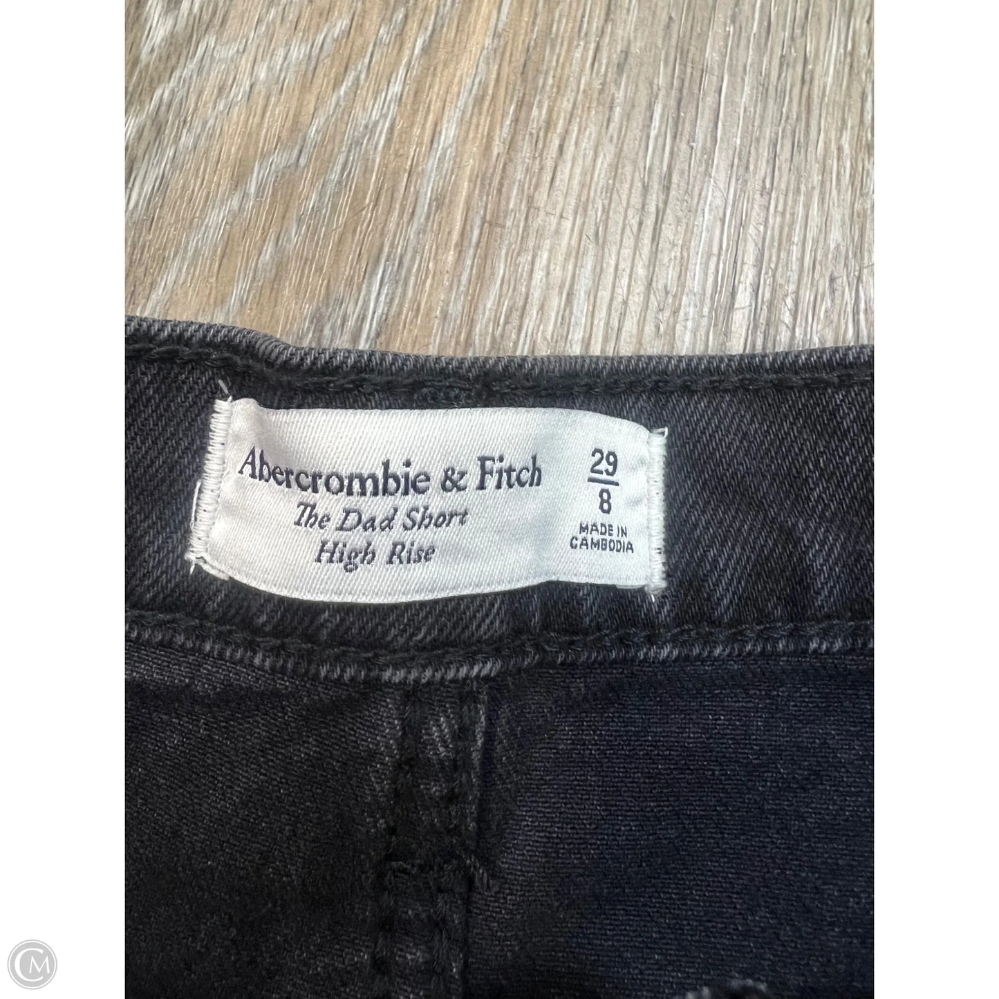 Shorts By Abercrombie And Fitch In Black Denim, Size: 8/29