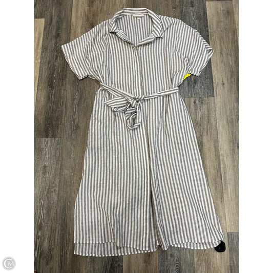 Dress Casual Midi By Grade & Gather In Striped Pattern, Size: L