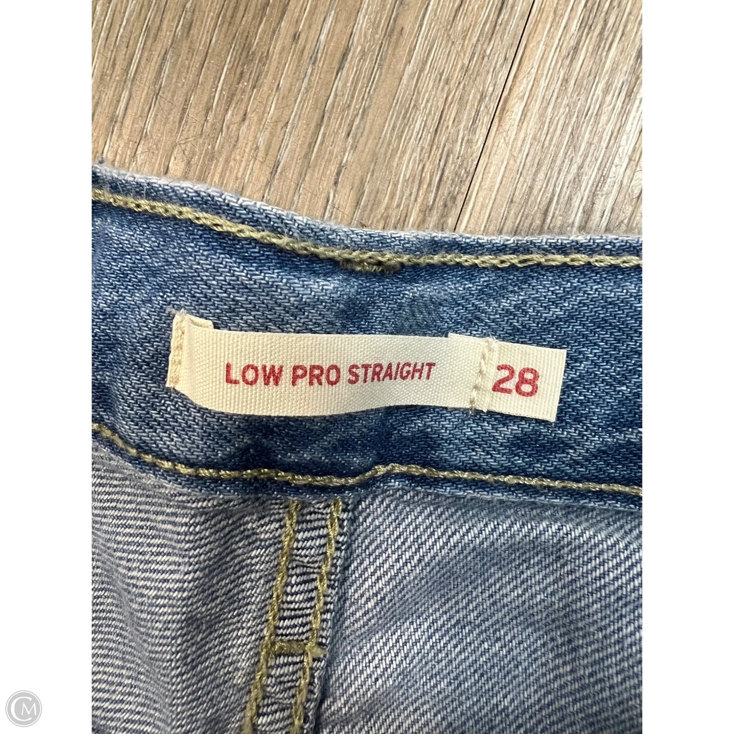 Jeans Straight By Levis In Blue Denim, Size: 6/28