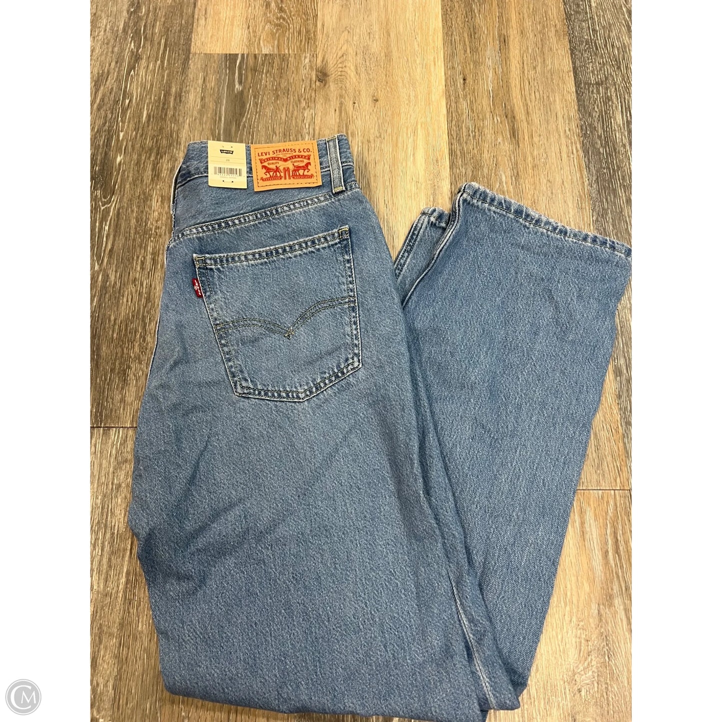 Jeans Straight By Levis In Blue Denim, Size: 6/28