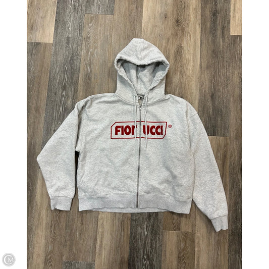 Sweatshirt Hoodie By Fiorucci In Grey, Size: M