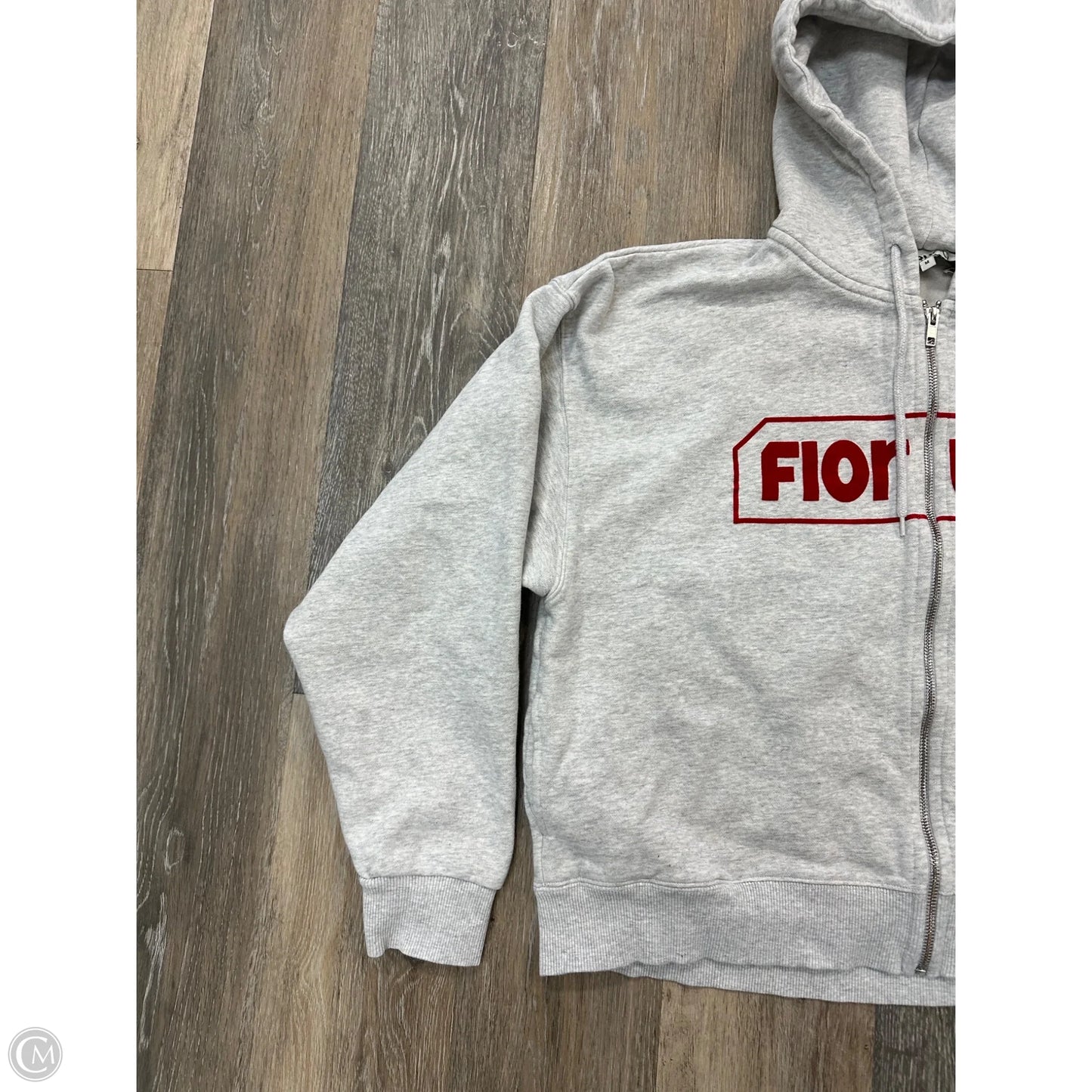 Sweatshirt Hoodie By Fiorucci In Grey, Size: M