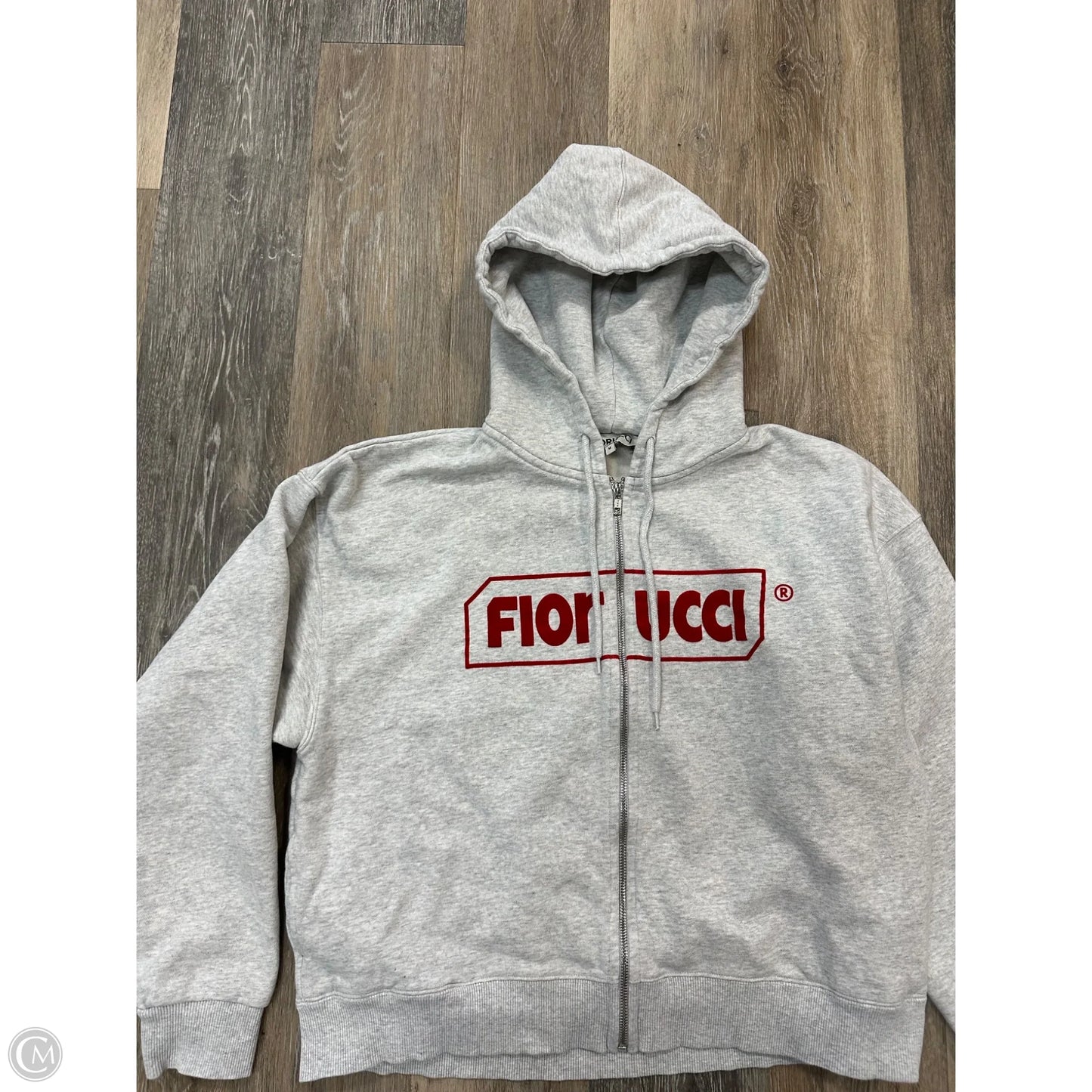Sweatshirt Hoodie By Fiorucci In Grey, Size: M