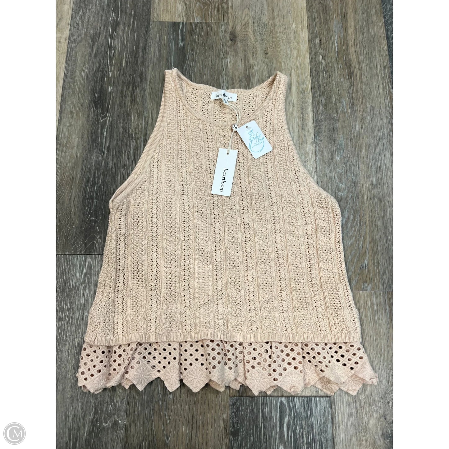 Top Sleeveless By Heartloom In Tan, Size: L