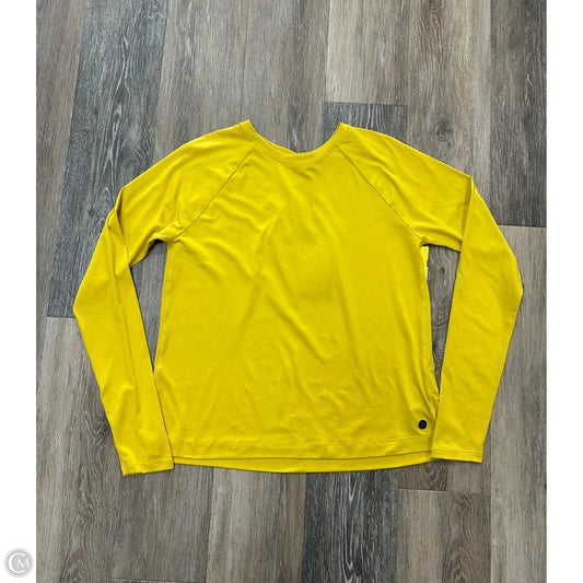 Athletic Top Long Sleeve Crewneck By Prana In Yellow, Size: S