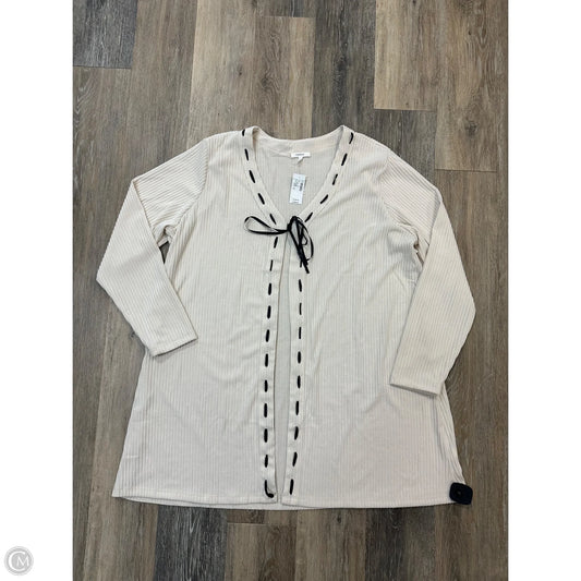 Sweater Cardigan By Maurices In Cream, Size: 2x