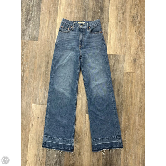 Jeans Wide Leg By Levis In Blue Denim, Size: 0
