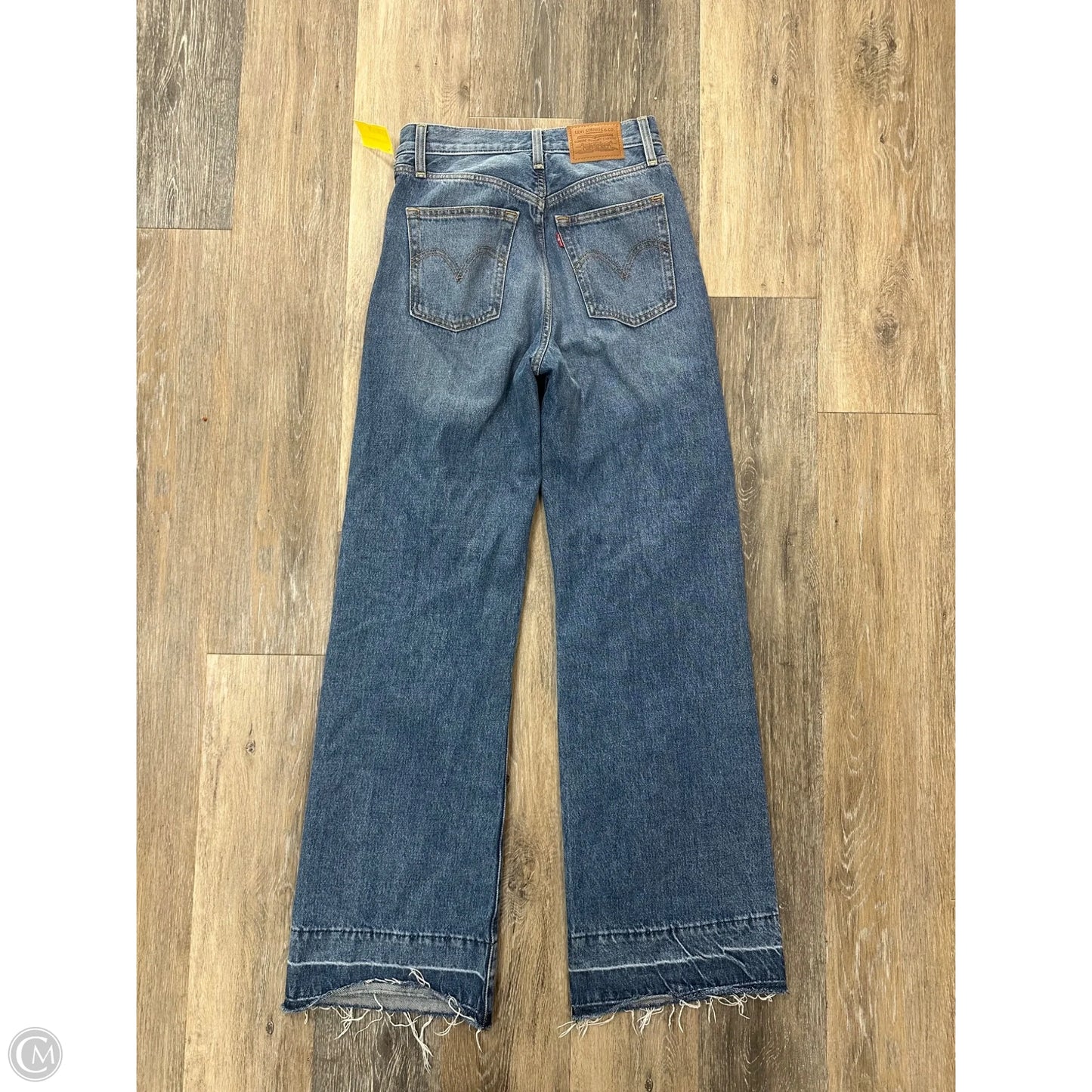 Jeans Wide Leg By Levis In Blue Denim, Size: 0