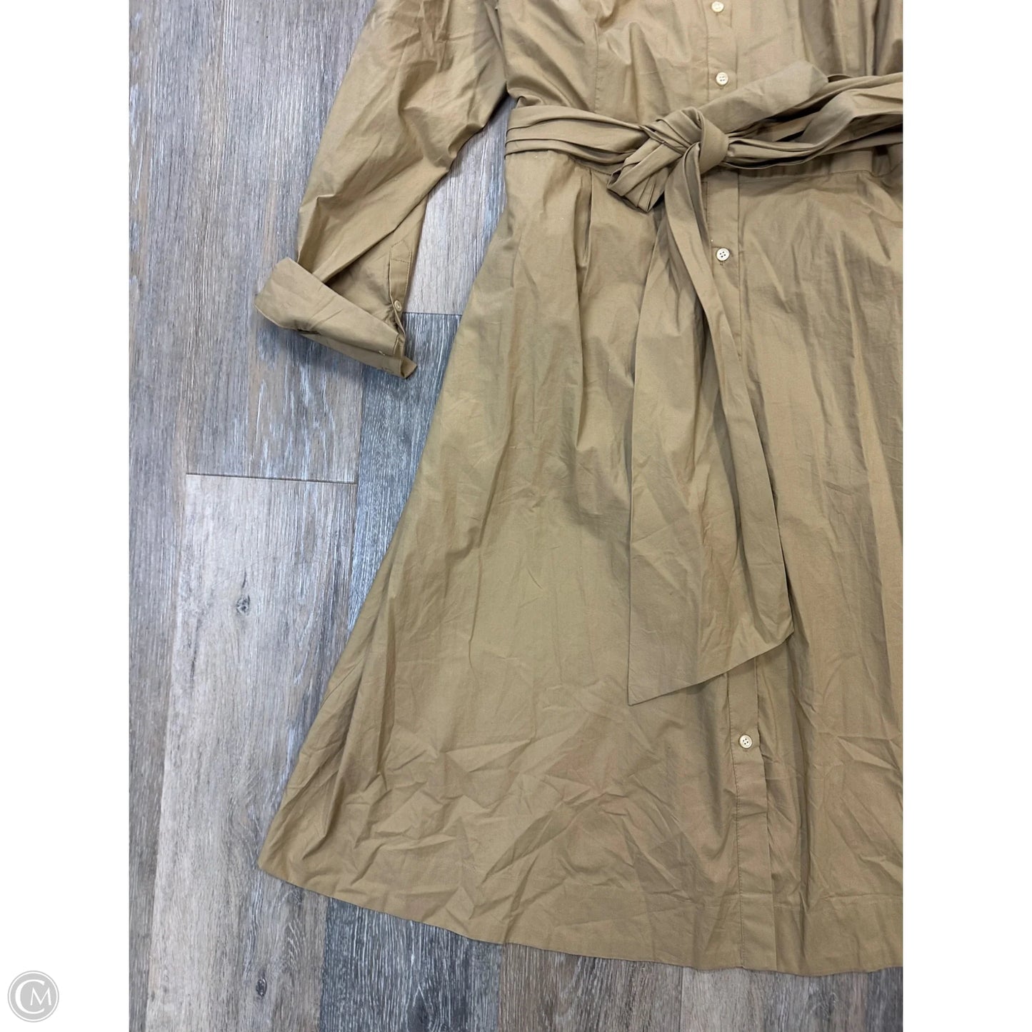Dress Casual Midi By J. Crew In Tan, Size: 20