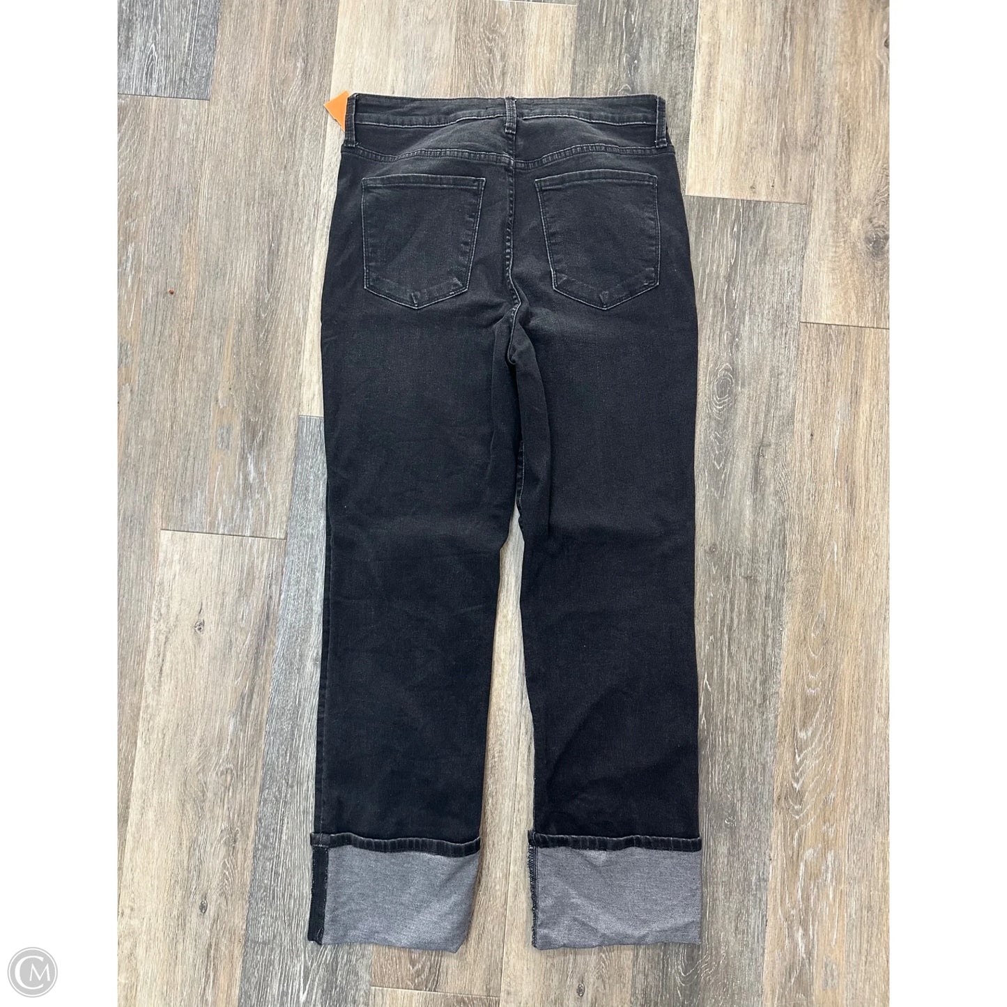 Jeans Straight By Evereve In Black Denim, Size: 8