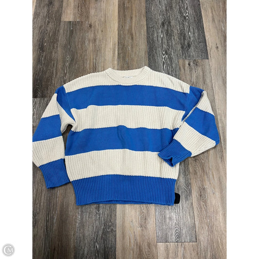 Sweater By Z Supply In Blue & Cream, Size: M
