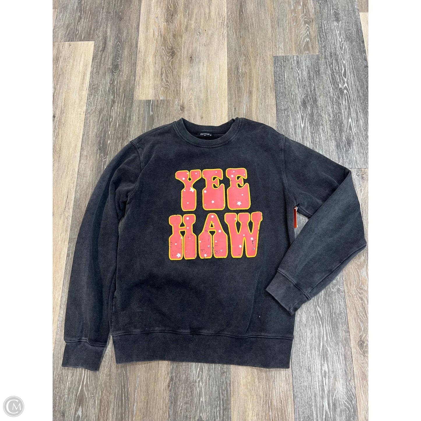 Sweatshirt Crewneck By Zutter In Grey, Size: M